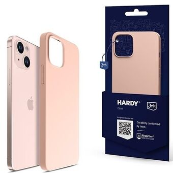3MK Hardy-suojakuori iPhone 13 / 14 / 15 6.1" vaaleanpunainen/pinkki MagSafella