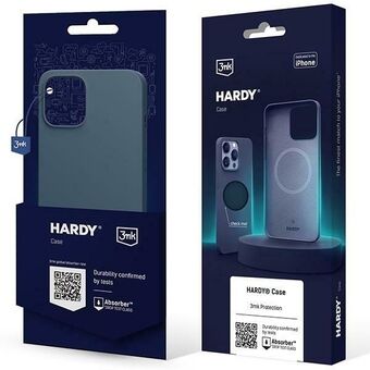 3MK Hardy -kuori iPhone 15 / 14 / 13 6.1" niebieski/royal blue MagSafella