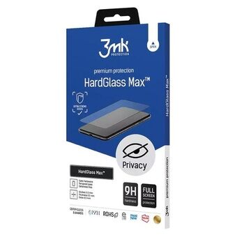 3MK HardGlass Max Privacy iPhone 15 6.1" musta, kokoruutulasia