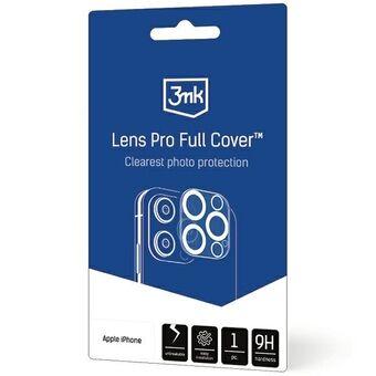 3MK Lens Pro Full Cover iPhone 12 on karkaistua lasia kameran objektiiville kehyksellä, 1 kpl.
