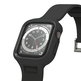 Araree-suojakotelo kaksoismusteloksilla Apple Watch 44/45 mm:lle, musta, AR70-01866A