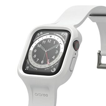 Araree etui, jossa on mustat Duple Pro Apple Watch 44/45mm, valkoinen AR70-01866B.