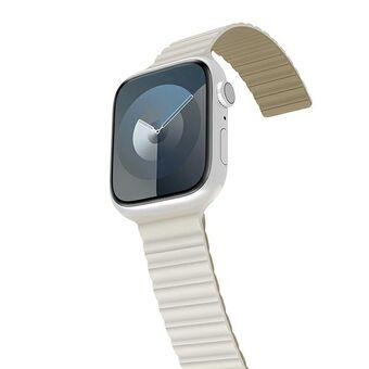 Araree pasek Silicone Link Apple Watch 38/40/41mm, valkoinen-vihreä/tummanvaaleanruskea, AR70-01908C