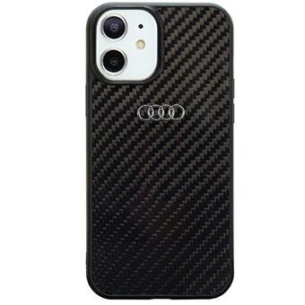 Audi Carbon Fiber iPhone 11 / Xr 6,1" musta/musta kova kotelo AU-TPUPCIP11-R8/D2-BK