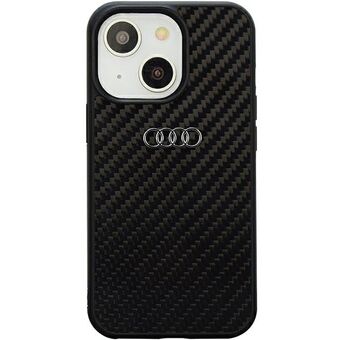 Audi Carbon Fiber iPhone 14 6,1" musta/musta kotelo AU-TPUPPCIP14-R8/D2-BK
