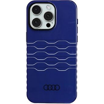 Audi IML MagSafe -kotelo iPhone 15 Pro Max 6.7":lle, sininen/navy blue -kovakuorinen suojakuori AU-IMLMIP15PM-A6/D3-BE