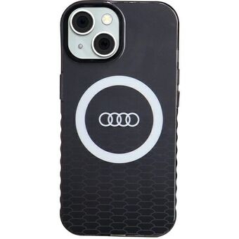 Audi IML Suuri logo MagSafe-kotelo iPhone 15 / 14 / 13 6.1" -musta kova kotelo AU-IMLMIP15-Q5/D2-BK