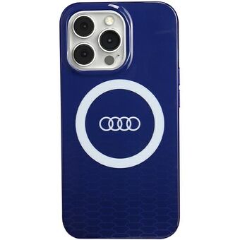 Audi IML Suuri Logo MagSafe -suojakuori iPhone 13 Pro / 13 6.1" sininen/merensininen kova kotelo AU-IMLMIP13P-Q5/D2-BE
