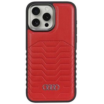 Audi Synteettinen Nahka MagSafe iPhone 15 Pro 6.1" punainen kovakotelo AU-TPUPCMIP15P-GT/D3-RD