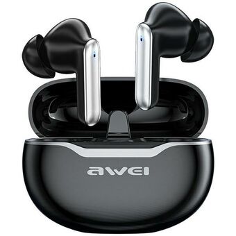 AWEI Bluetooth 5.3 T50 TWS kuulokkeet + telakointiasema musta/musta
