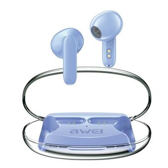 AWEI Bluetooth 5.3 T85 ENC TWS -kuulokkeet + telakointiasema sininen