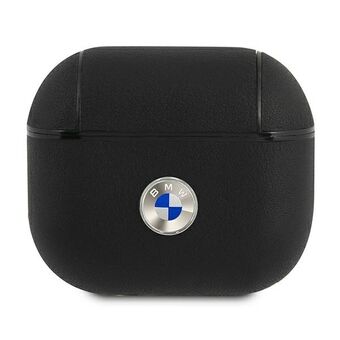 BMW BMA3SSLBK AirPods 3 kansi musta / musta aitoa nahkaa hopea logo