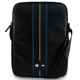 BMW-laukku BMTB8COMSCAKL 8 tuumaa musta/musta hiilikuitu sinisillä raidoilla