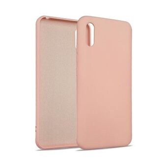 Beline-silikonikuori iPhone 7/8/SE, vaaleanpunaisen kullanvärinen/roosan kultainen.