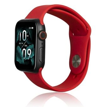 Beline Apple Watchin silikoniranneke 38/40/41mm punainen/punainen
