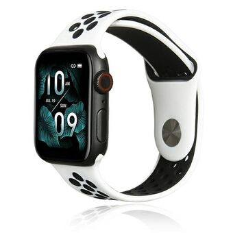 Beline Apple Watch Sport silikoniranneke 38/40/41 mm valkoinen/musta valkoinen/musta