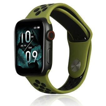 Beline Apple Watch Sport silikoniranneke 38/40/41 mm vihreä/musta vihreä/musta