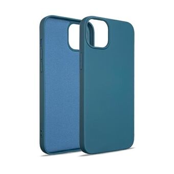 Beline silikonikotelo iPhone 15 Plus 6,7 tuumaa, sininen
