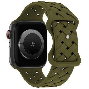 Beline pasek Apple Watch -silikonikudosta 38/40/41 mm, oliivinvihreä / oliivivihreä laatikko