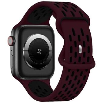 Beline pasek Apple Watch Uusi Sport Silicone 42/44/45/49mm viininpunainen/musta laatikko