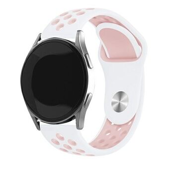 Beline pasek Watch 20mm Sport Silicone biało-różowy valkoinen/roosa laatikko