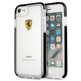 Ferrari Hardcase FEGLHCP7BK iPhone 7/8 SE 2020 / SE 2022 Iskunkestävä läpinäkyvä musta
