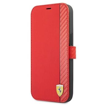 Ferrari iPhone 13 Pro Max Punainen Kirja On Track Carbon Stripe