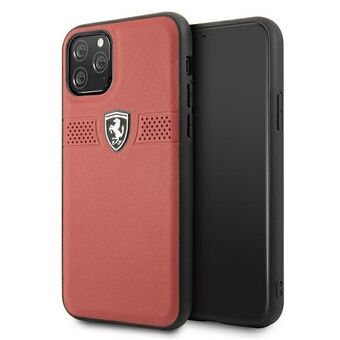 Ferrari iPhone 11 Pro Red Hardcase Off Track Nahkainen