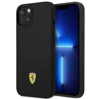 Ferrari FEHCP14SSIBBK iPhone 14 6,1" musta/musta kovakotelo silikonimetallilogo