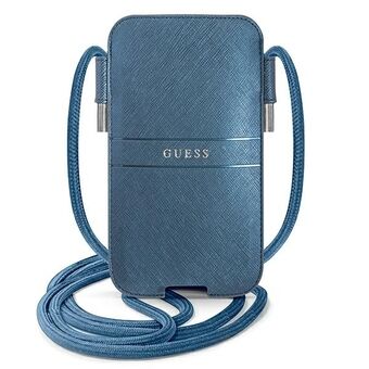 Guess käsilaukku GUPHMPSASBBL 6.1" sininen/sininen Saffiano hihna