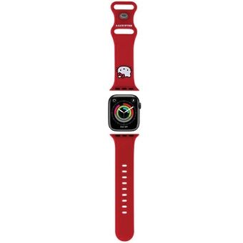 Hei Kitty Pasek HKAWMSCHBLR Apple Watchiin 38/40/41mm punainen hihna Silikoninen kissanpää