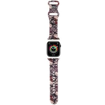 Hei Kitty Pasek HKAWMSDGPTP Apple Watch 38/40/41mm vaaleanpunainen hihna silikoni tägit graffiti
