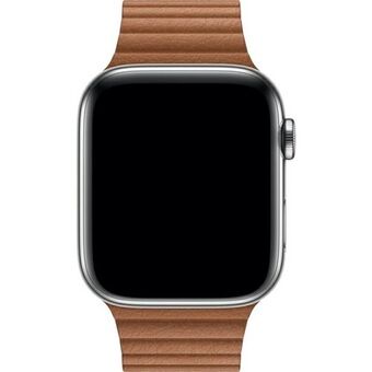 Apple Watch MXAG2AM/A 42/44/45 mm nahkalenkkinauha ruskea/satularuskea (Stor)