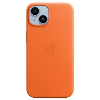 Apple MPP83ZM/A iPhone 14 6,1" oranssi/oranssi nahkakotelo MagSafe
