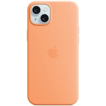 Apple MT173ZM/A iPhone 15 Plussalle / 14 Plussalle 6.7 tuuman MagSafe -etui oranssi sorbettisilikonikuorilla