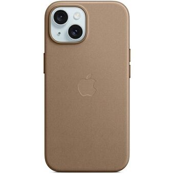 Etui Apple MT473ZM/A iPhone 15 Plus 6.7" MagSafe, kirkkaanruskea/taupe FineWoven-kotelo