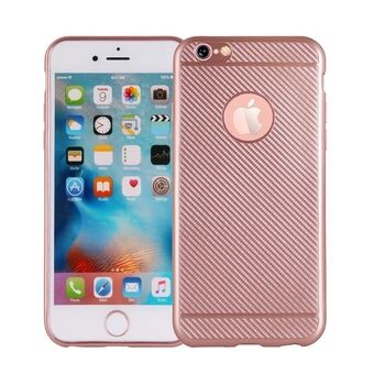 Carbon Fiber iPhone 7 Plus -kuori pinkki-kulta / ruusukulta