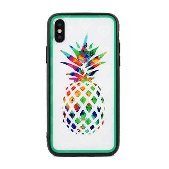 Hearts iPhone 5 / 5S / SE kuori, design 4 kirkas (ananas)