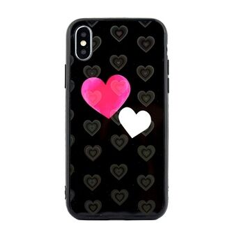 Case Hearts iPhone 6 / 6S design 5 (sydämet musta)