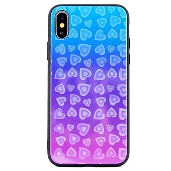 Hearts Glass iPhone 6 / 6S -kuoren muotoilu 5 (sininen)