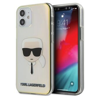 Karl Lagerfeld iPhone 12 Mini Monivärinen Kovakotelo Irisoiva Karlin Pää