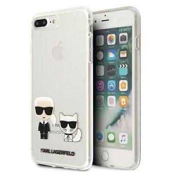 Karl Lagerfeld KLHCI8LCKTR iPhone 7/8 Plus kova kotelo Läpinäkyvä Karl & Choupette