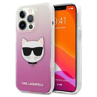Karl Lagerfeld KLHCP13LCTRP iPhone 13 Pro / 13 6,1" kova kotelo pinkki / pinkki Choupette Head