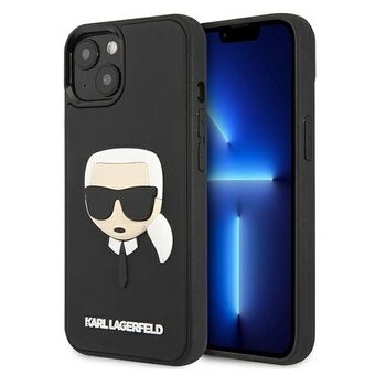 Karl Lagerfeld KLHCP13SKH3DBK iPhone 13 mini 5,4" musta/black kovakotelo 3D-kumi Karl\'in pää