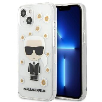Karl Lagerfeld iPhone 13 Mini Kirkas / Läpinäkyvä Kukka Ikoninen Karl