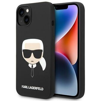 Karl Lagerfeld KLHMP14MSLKHBK iPhone 14 Plus 6,7" kova kotelo musta/musta silikoni Karl\'s Head Magsafe