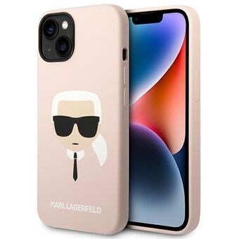 Karl Lagerfeld KLHMP14SSLKHLP iPhone 14 6,1" kova kotelo vaaleanpunainen / vaaleanpunainen silikoni Karl\'s Head Magsafe