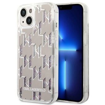 Karl Lagerfeld KLHCP14SLMNMS iPhone 14 6,1" kovakotelo hopea / hopea nestemäinen glitter monogrammi