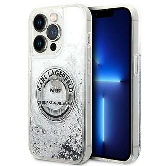 Karl Lagerfeld KLHCP14XLCRSGRS iPhone 14 Pro Max 6,7" hopea/hopea kovakotelo Liquid Glitter RSG