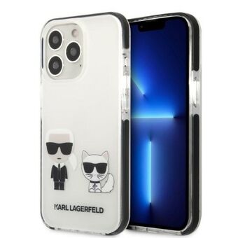 Karl Lagerfeld KLHCP13LTPEKCW iPhone 13 Pro / 13 6,1" kova kotelo valkoinen/valkoinen Karl&Choupette